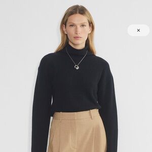 Aritzia Black Cashmere Turtleneck Sweater